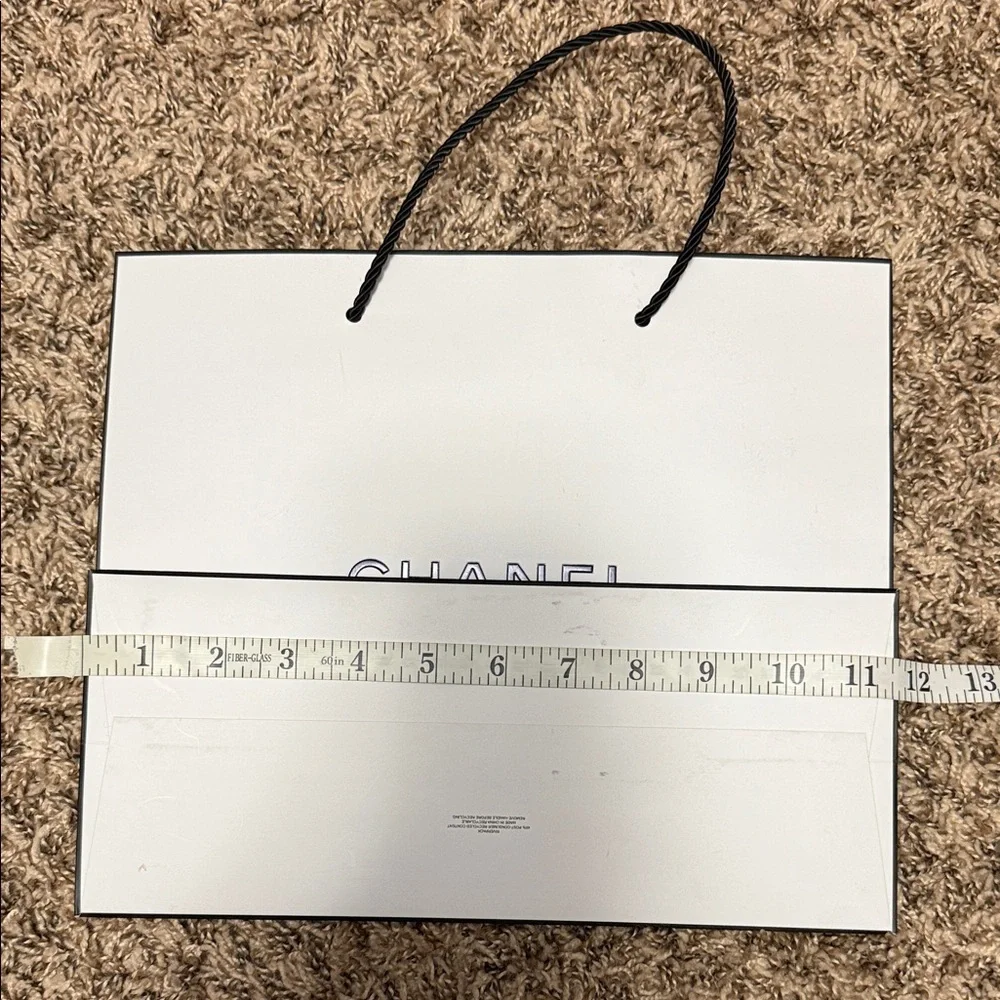 Chanel Classic White Storage Bag with Black Accents - Picture 7 of 7